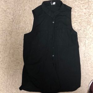 Black short sleeve blouse